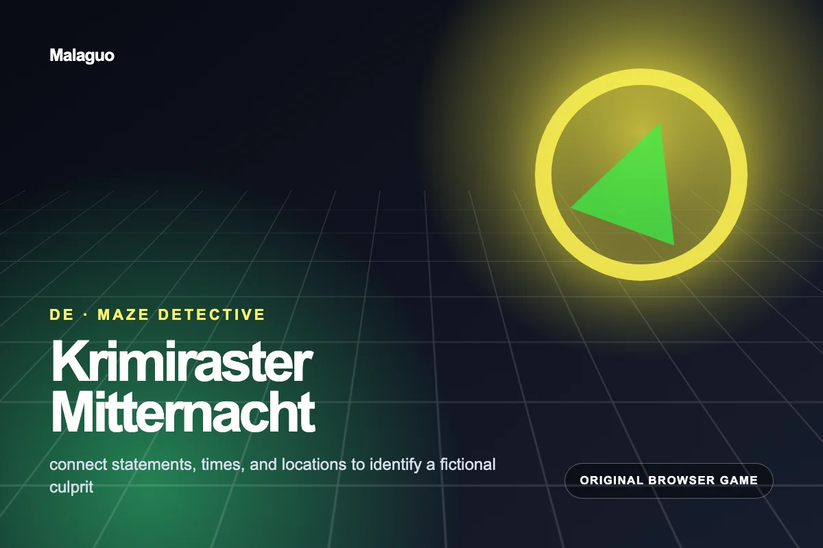 Krimiraster Mitternacht – kostenloses rätsel-Spiel direkt im Browser