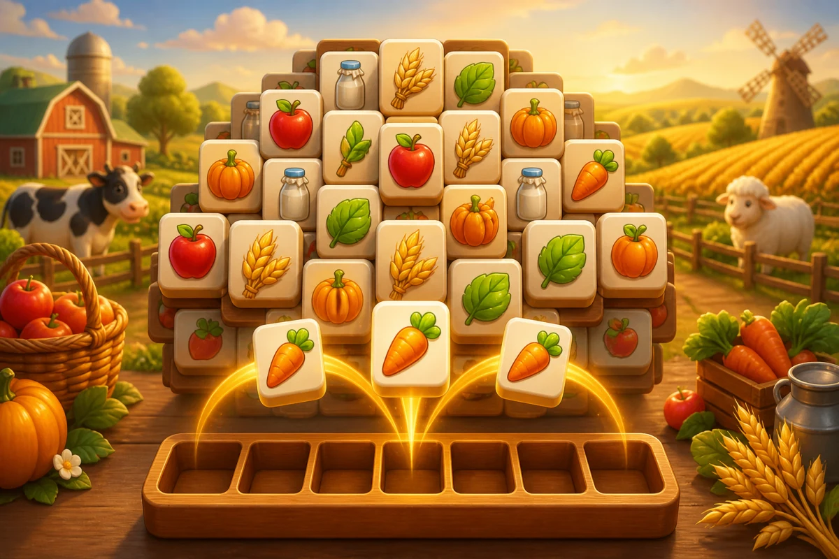 Bauernhof-Match – kostenloses rätsel-Spiel direkt im Browser