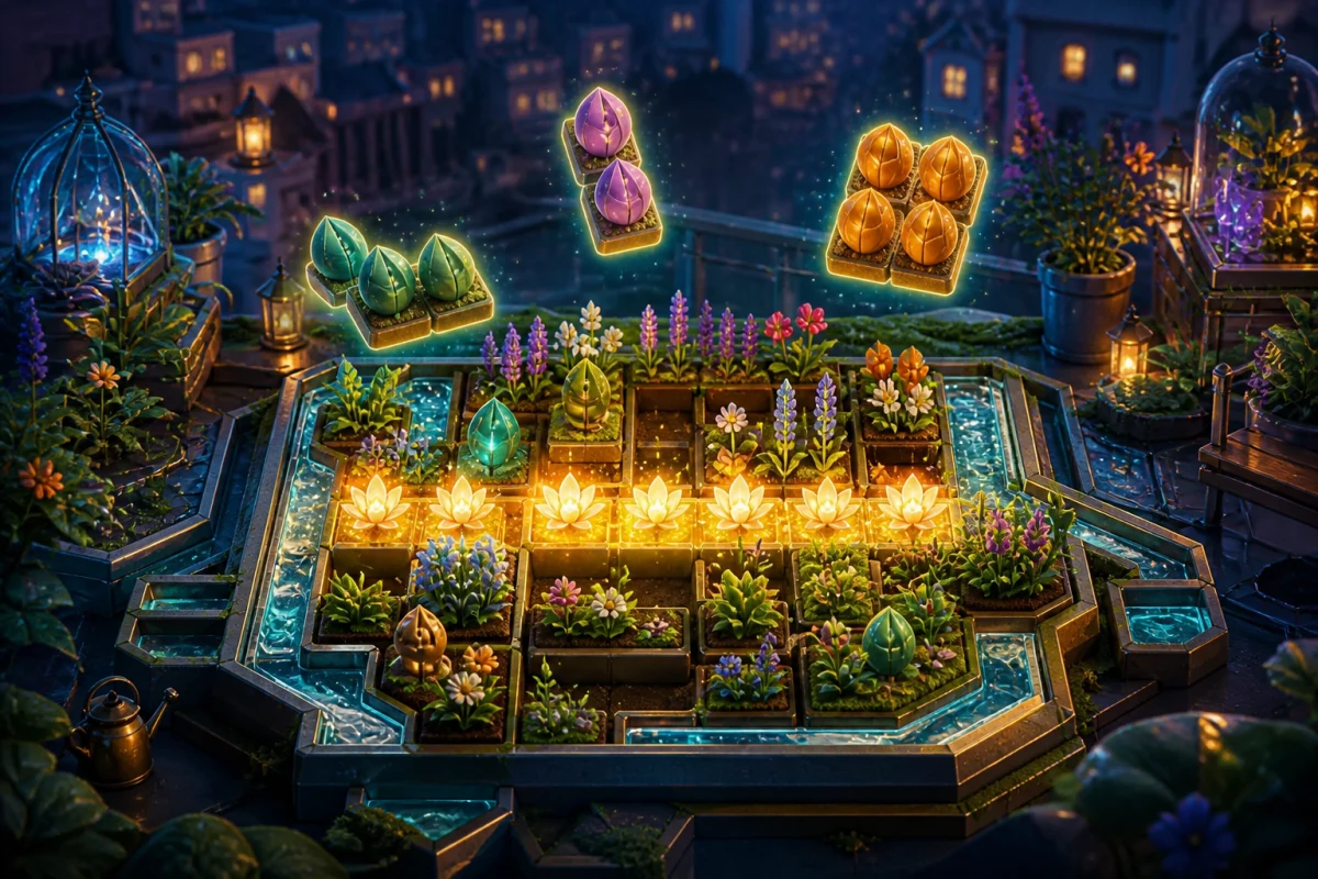 Grid Garden Daily — juego de puzles gratis para jugar en el navegador